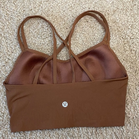 Lululemon Like A Cloud Bra Long Longline Light Support B/C Cup Copper Brown - Picture 4 of 4